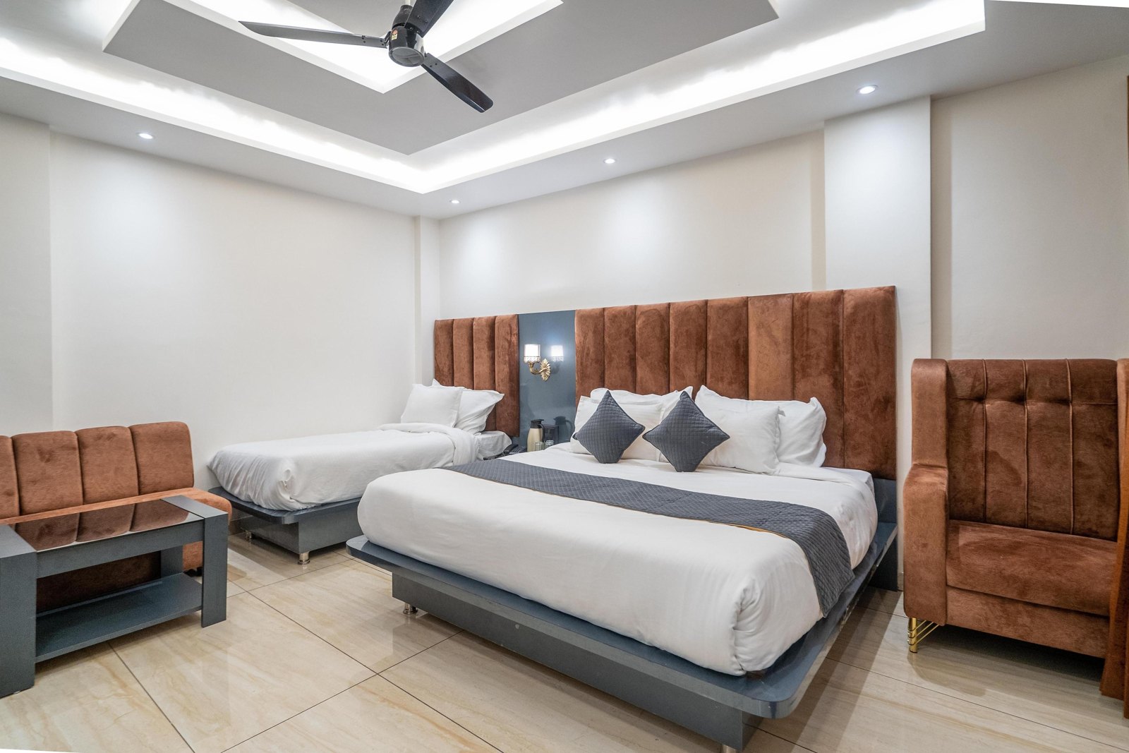 A photographed guest room at The Vaishvik